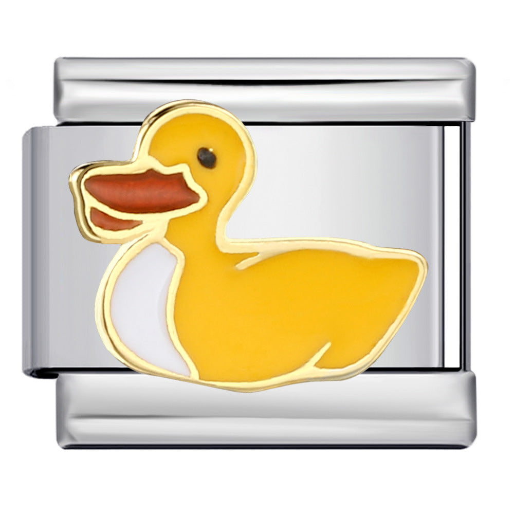 Wholesale Italian Charm Bracelet Animal Pattern DIY Free ing Combination Stainless Steel Composable Bracelet