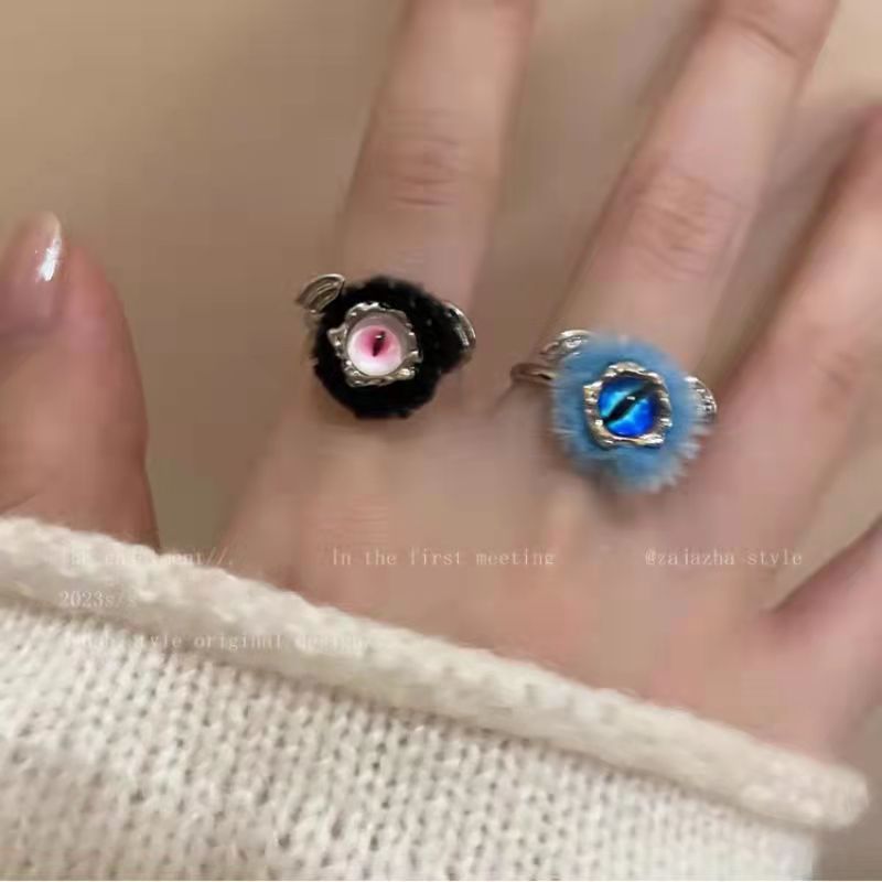 Wholesale Funny little monster plush ring
