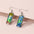 Wholesale  painting stars and moon night time gem glass earrings