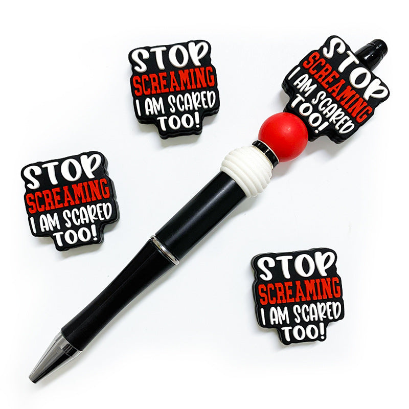 Wholesale 10pcs Silicone Cartoon English Letter Focal Beads ACC-BDS-WDX117