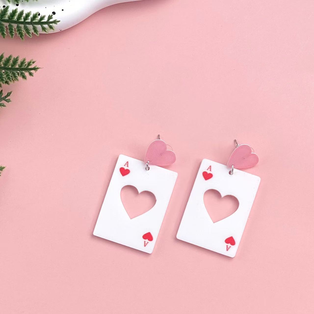 Wholesale  Acrylic Red Peach a earrings