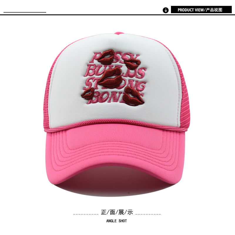 Wholesale  Letter Embroidered Cap Sunscreen Trucker Cap Baseball Cap