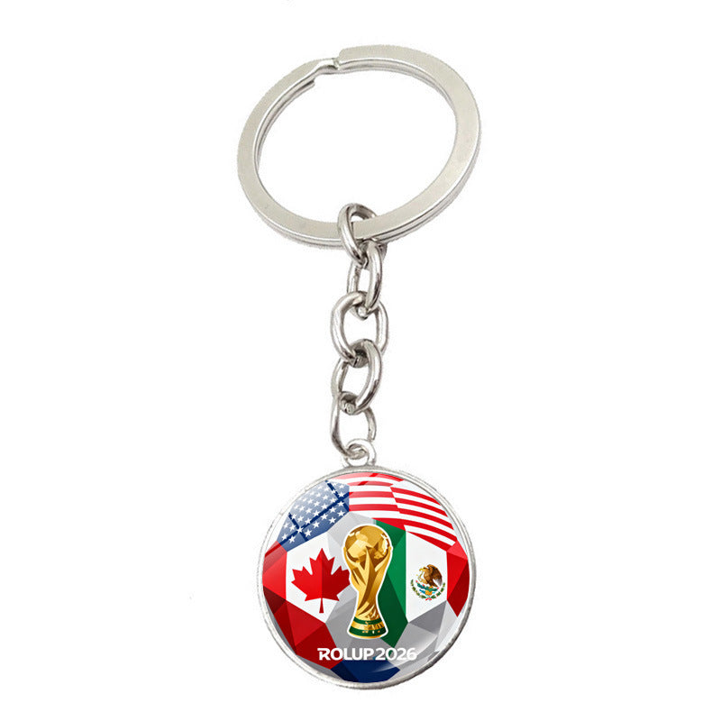 Wholesale 2026 USA-Canada-Mexico World Cup Football Pendant Keychain