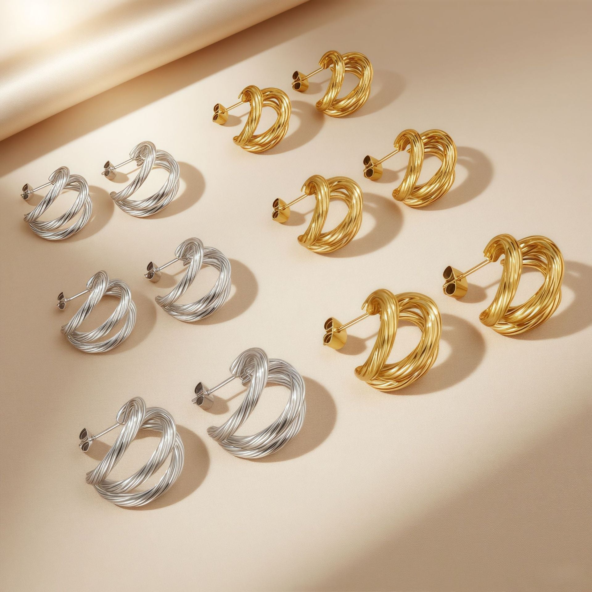 Wholesale 2PCS Titanium steel earrings