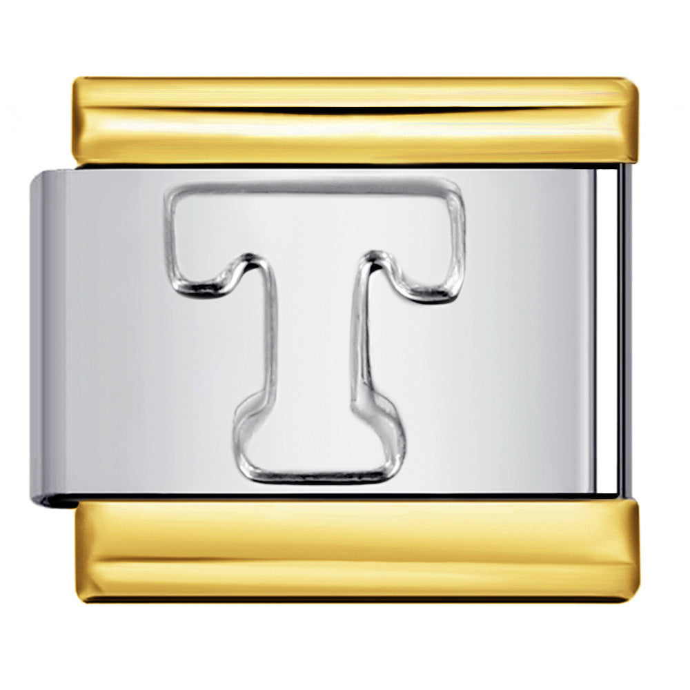 Wholesale Italian Charm Bracelet 9mm DIY letter Creative Stainless Steel Composable Bracelet