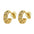 Wholesale  18k 10mm20mm30mm Brass Zircon Twist Thread  Earrings