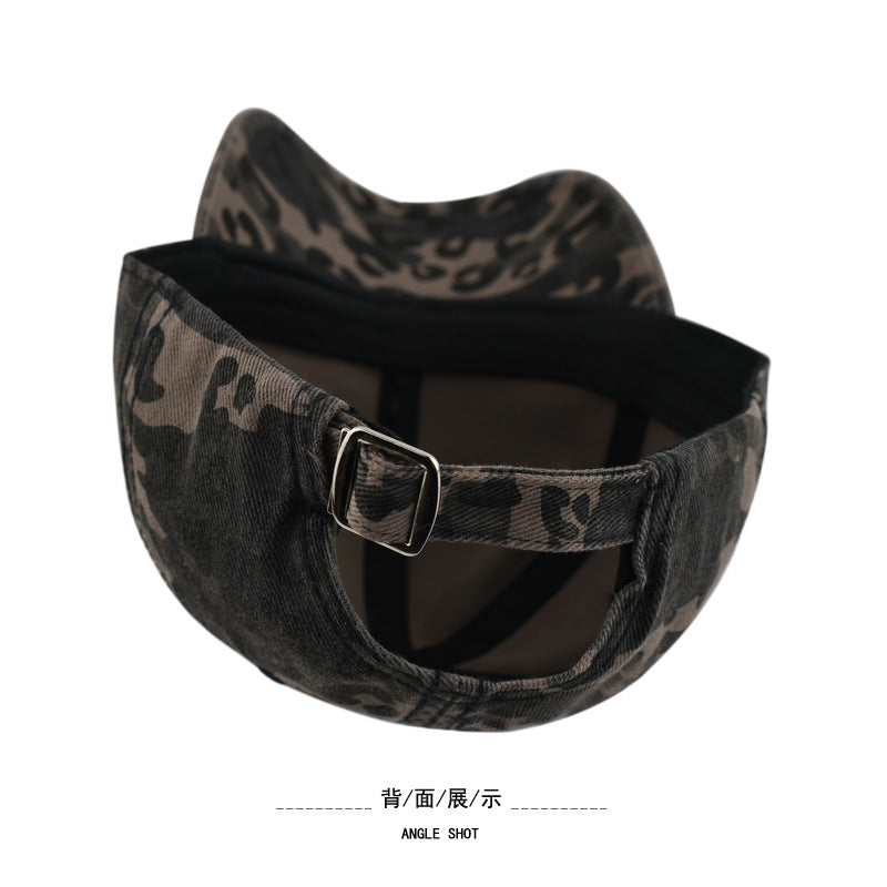 Wholesale  Washed Leopard Print Camouflage Baseball Cap