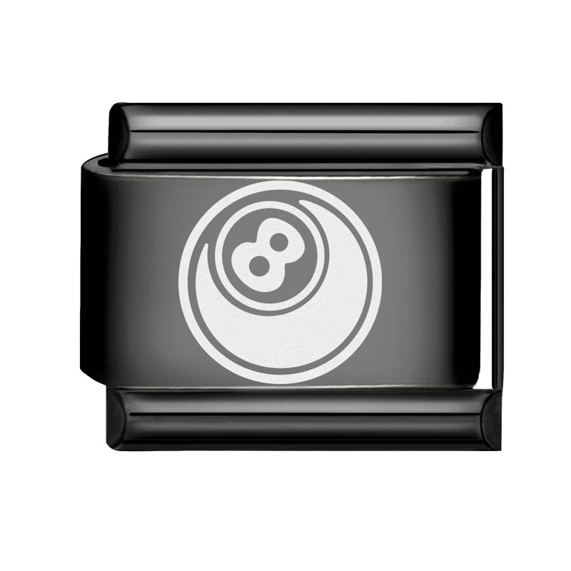 Wholesale Italian Charm Bracelet 9mm DIY Splicing Black Series Stainless Steel Composable Bracelet