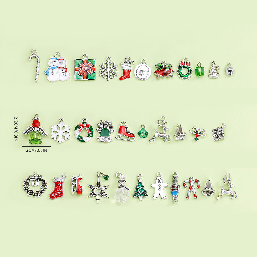 Wholesale 5pcs Christmas Alloy Oil Drop Diy Bracelet Necklace Jewelry Accessories ACC-PT-Yongc002