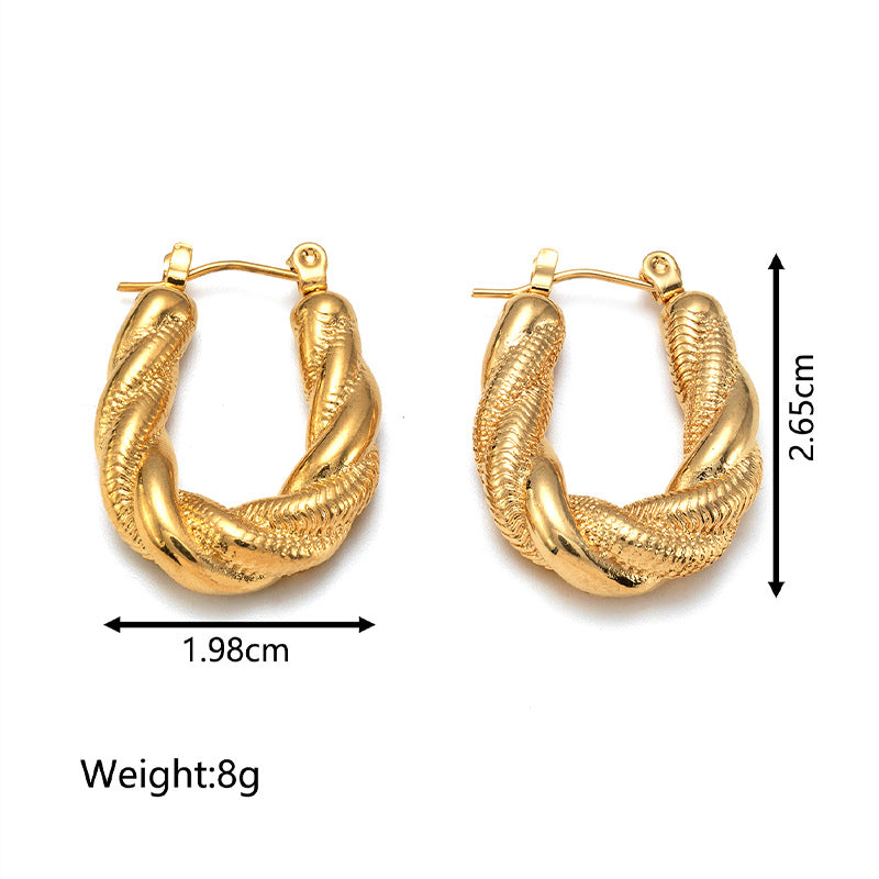 Wholesale  Gold combination suit stainless steel earrings