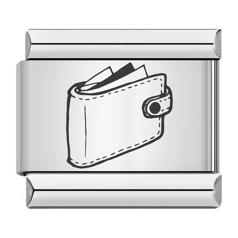 Wholesale Italian Charm Bracelet 9mm DIY hat and backpack pattern  Creative Stainless Steel Composable Bracelet