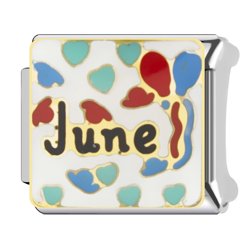 Wholesale Italian Charm Bracelet 9mm DIY  Twelve Zodiac Signs Color-Preserving Blue English   Creative Stainless Steel Composable Bracelet