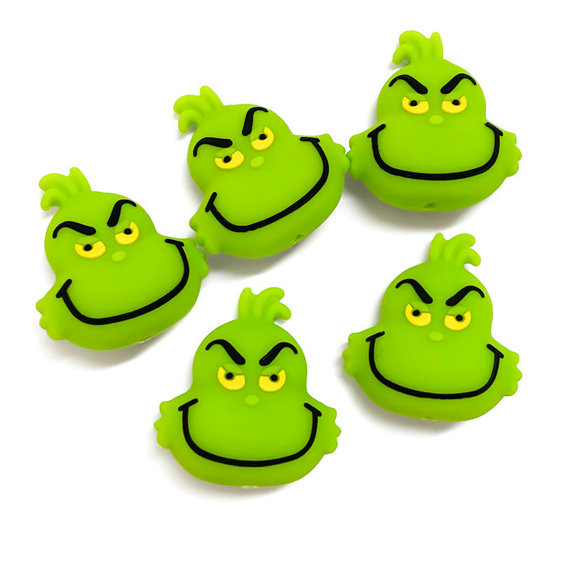 Wholesale 10pcs Silicone Cartoon 3D Focal Beads ACC-BDS-WDX232