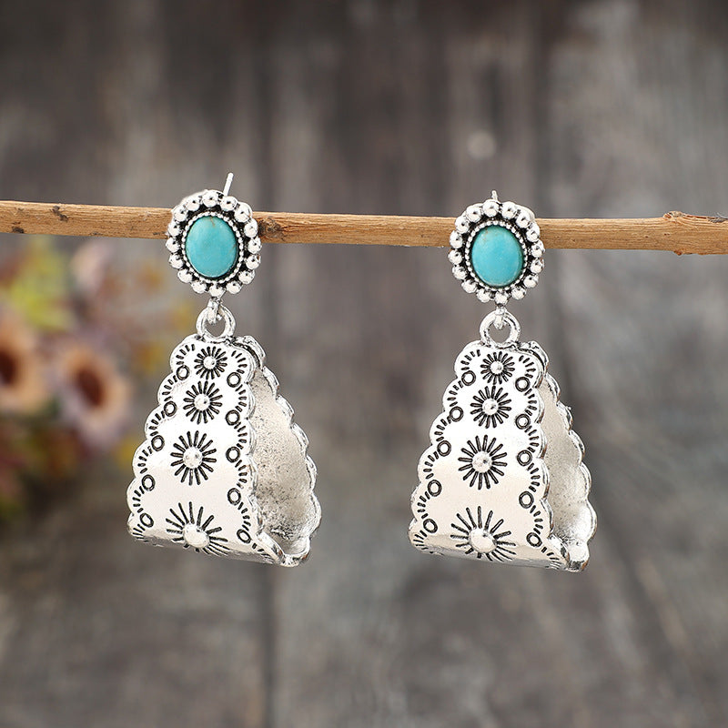Wholesale  Bohemian Ethnic Style Retro Geometric Earrings