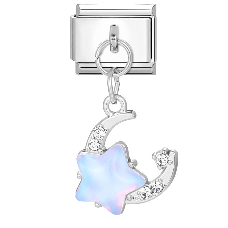 Wholesale Italian Charm Bracelet 9mm DIY Splicing Removable Titanium Steel  Love Bow Composable Bracelet