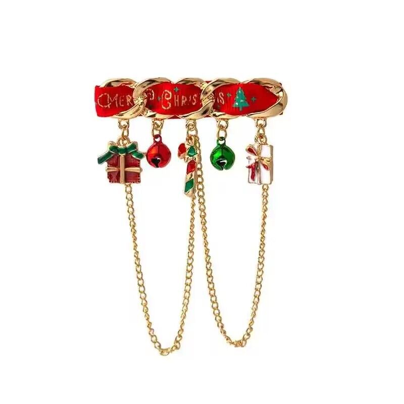 Wholesale Christmas Snowman Alloy Flower Drop Oil Brooch ACC-BCH-DingZhou002