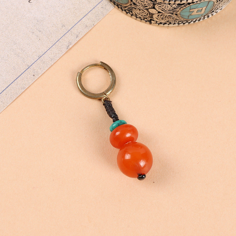 Wholesale Woven Turquoise Ethnic Style Earrings Handmade Vintage Jewelry Accessory Gift