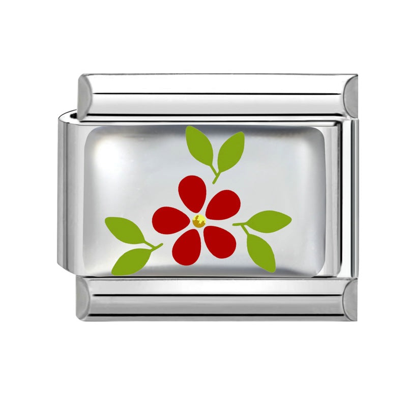 Wholesale 9mm Italian Charm Starter Bracelets DIY square Single Section Creative Stainless Steel Composable Bracelet