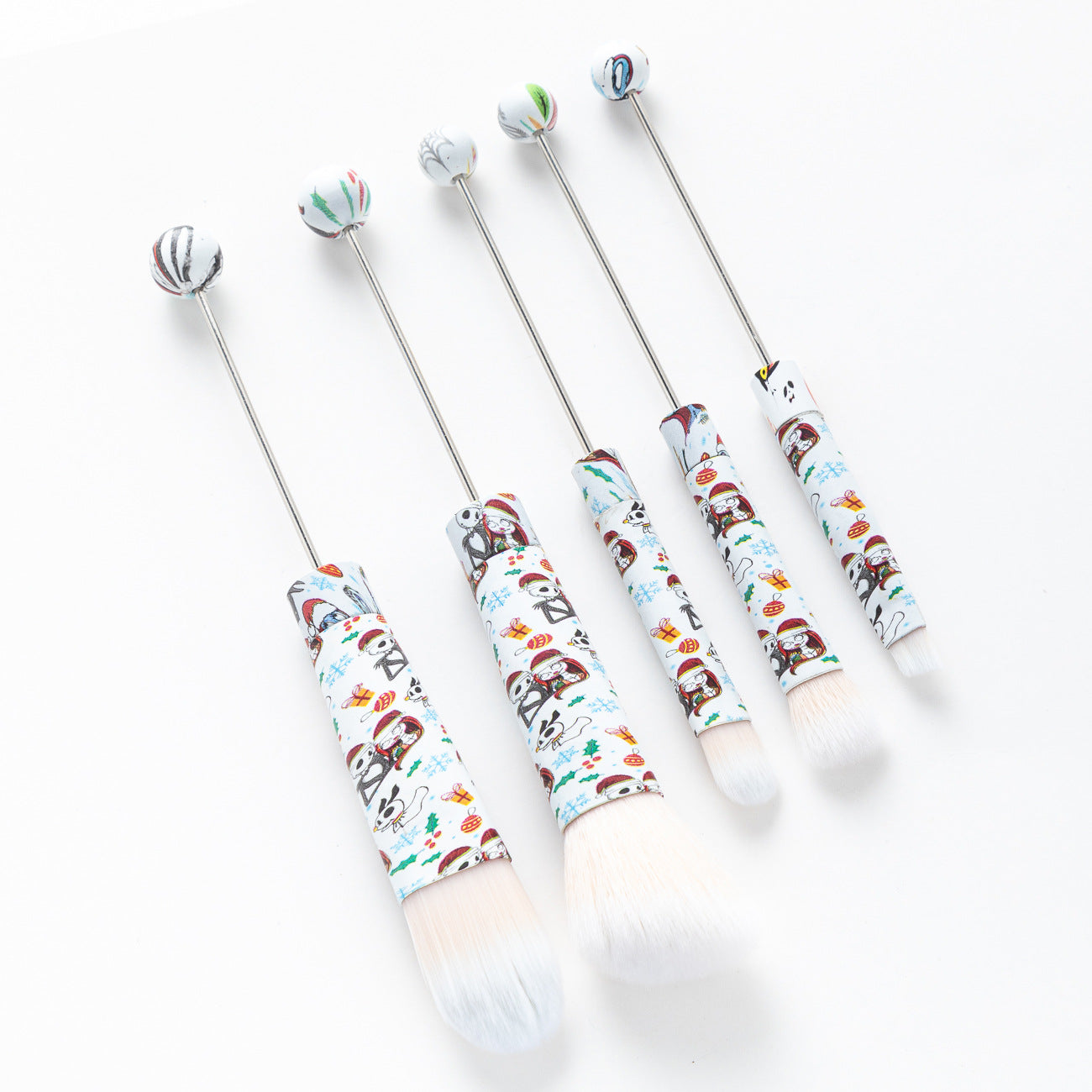 Wholesale DIY Beaded Metal Handle Beadable Makeup Brush  Halloween Makeup Brush suit