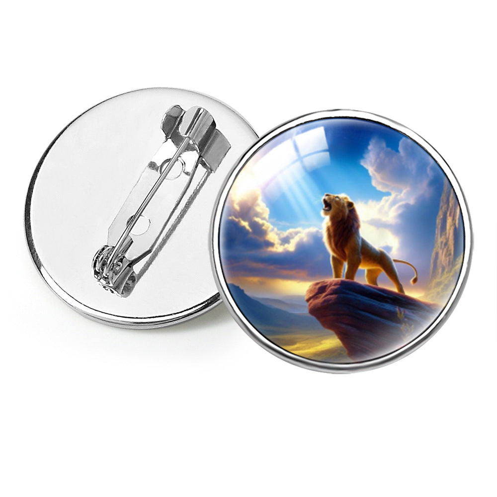 Wholesale  Animal Animation Peripheral Lion King Gem Brooch