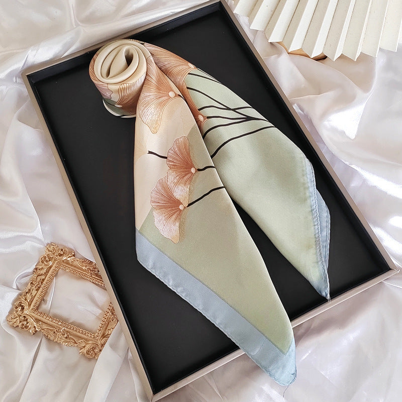 Wholesale Hangzhou Silk Spring Autumn f Women' s Shawl f 70cm Square f Gift Silk