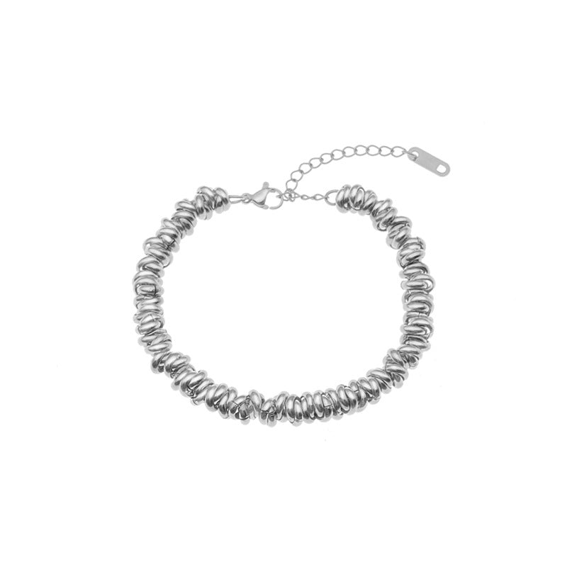 Wholesale Titanium Steel Bracelets Metal Circle Bracelet ACC-BT-Hexin002