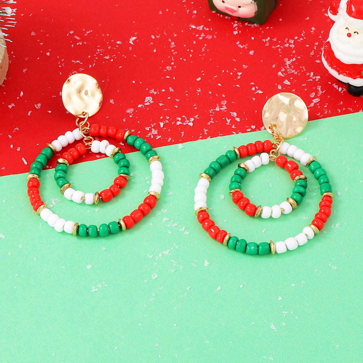 Wholesale Christmas geometric earrings