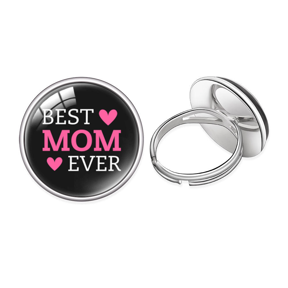 Wholesale mother's love MOM heart-shaped ring