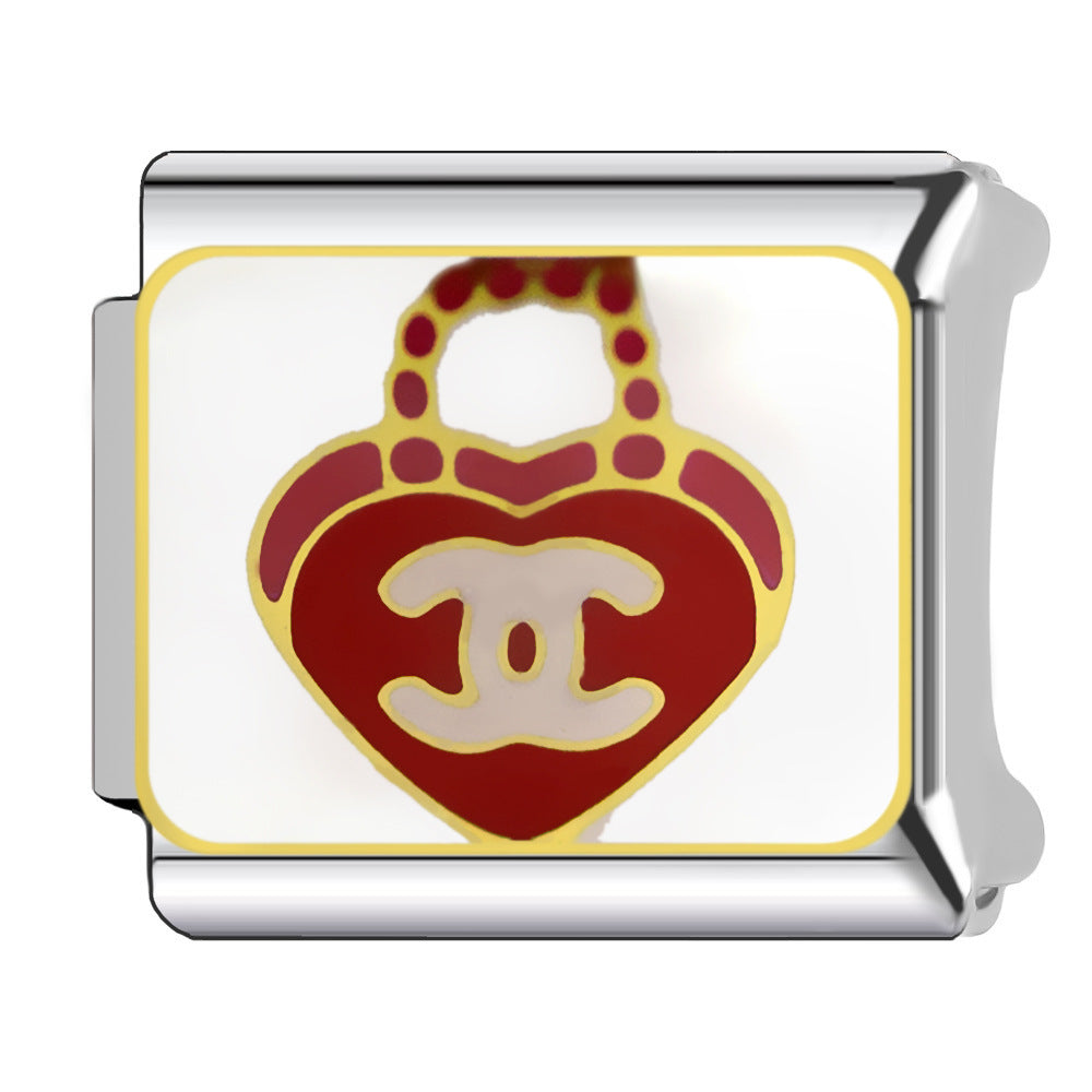 Wholesale Cartoon Stainless Steel DIY Handbag Module Bracelet Charm - Fashion Accessory and Gift for Everyday Wear