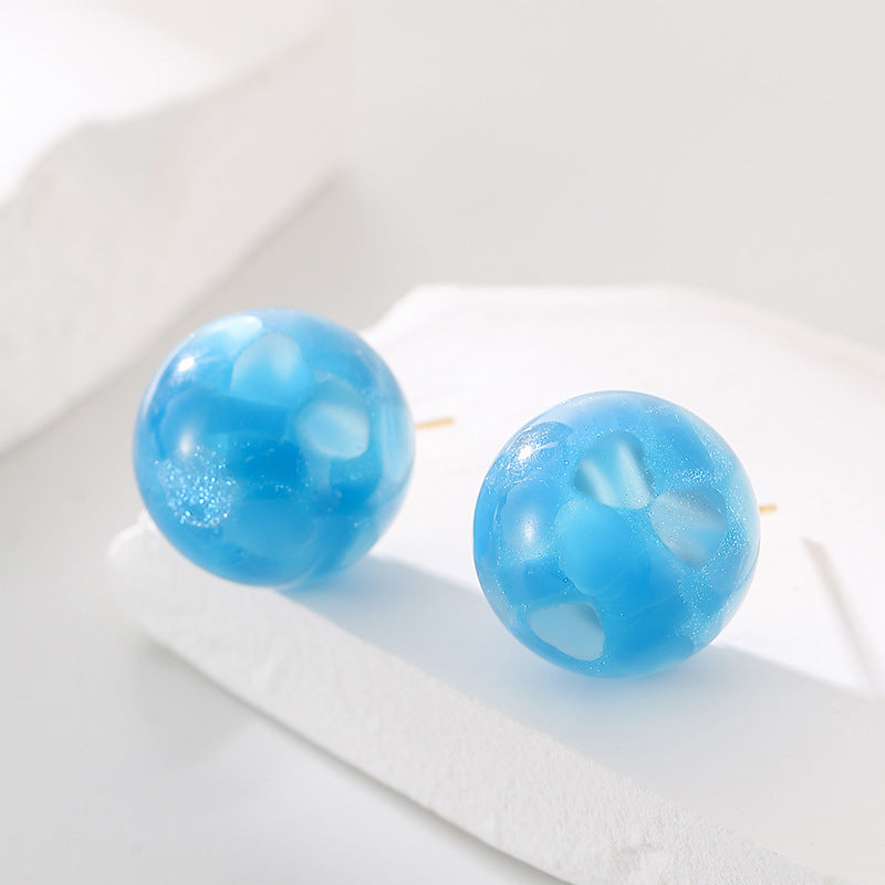 Wholesale 20mm color round beads dopamine earrings