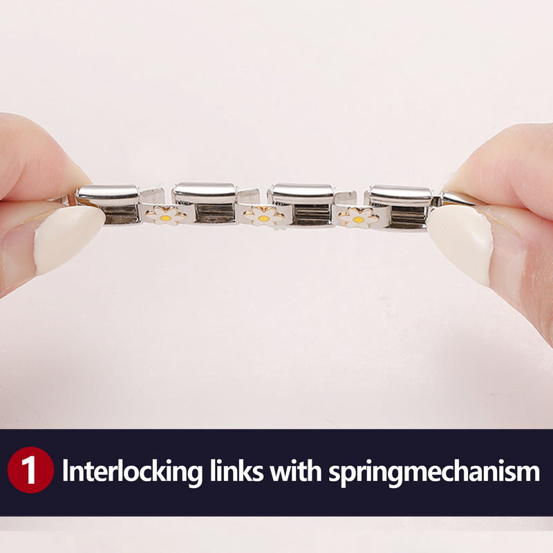 Wholesale Connector module rose gold DIY personality fashion module embroidered steel bracelet handmade bracelet bracelet