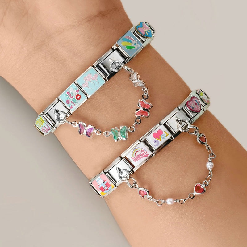 Wholesale 9mm Italian Charm Starter Bracelets 9mm Exquisite Modular Chain — New DIY Jewelry Design