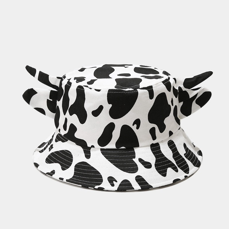 Wholesale Cow Ears Cow Print Cartoon Fisherman Hat Bucket Hat ACC-HT-LvYi010