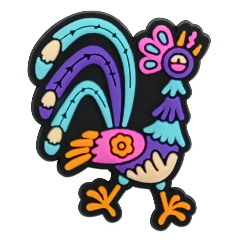 Wholesale Random 100pcs Day of the Dead  PVC Soft Rubber Shoe Buckle Decoration