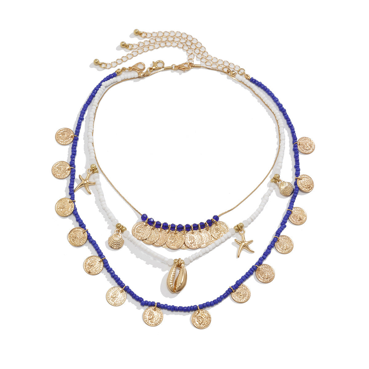 Wholesale Literature and Art Retro Style Figure Coin Necklace