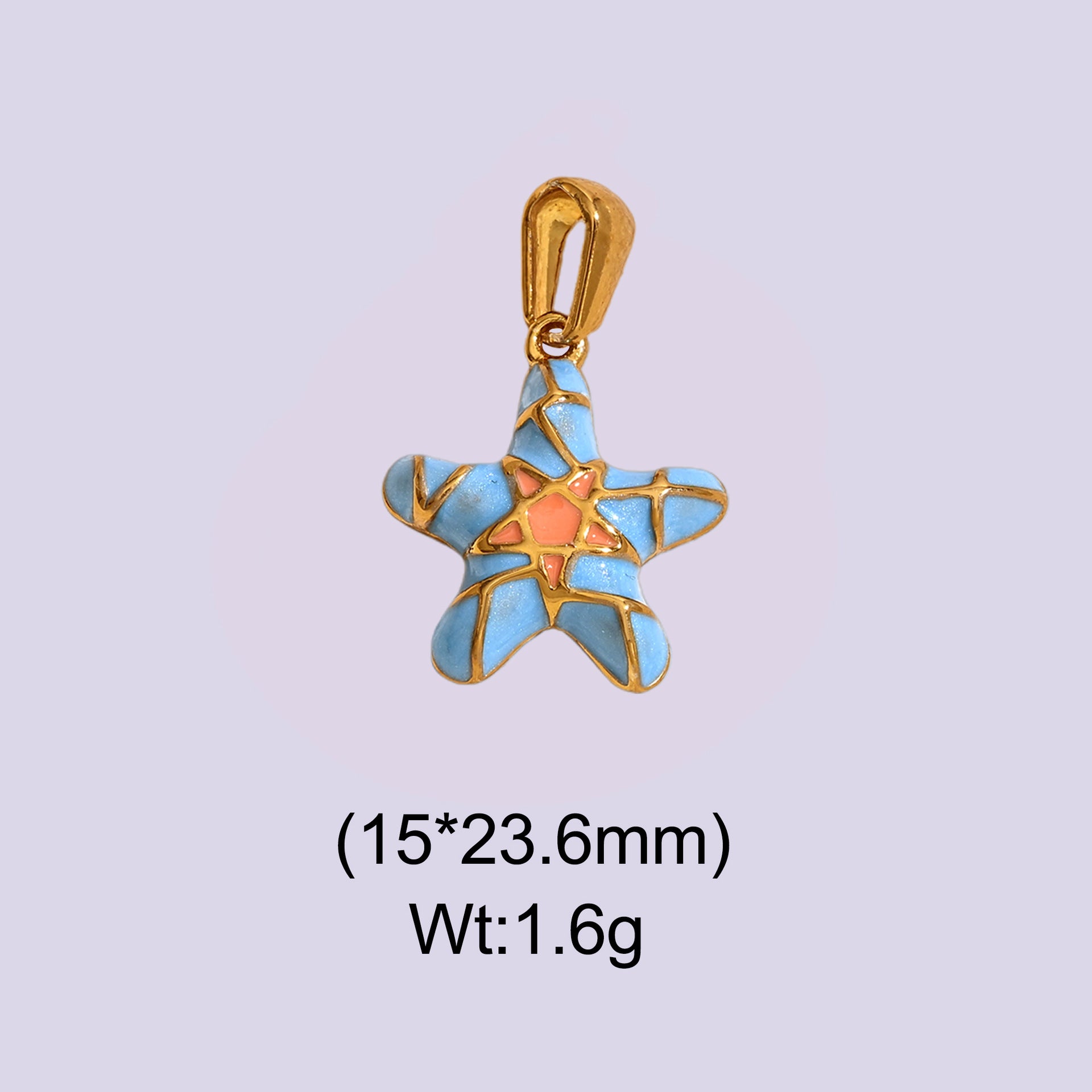 Wholesale Stainless steel starfish clownfish and whale pendants