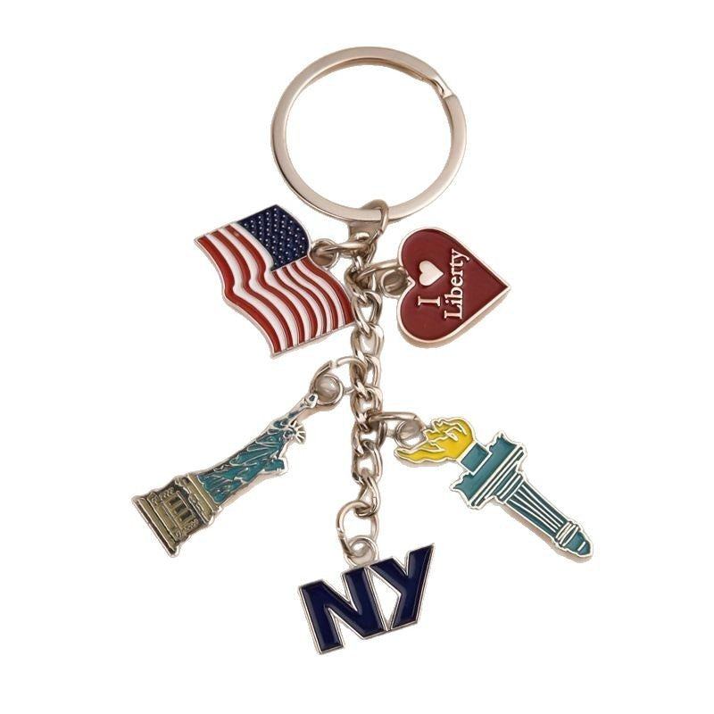 Wholesale  Independence Day Flag Keychain