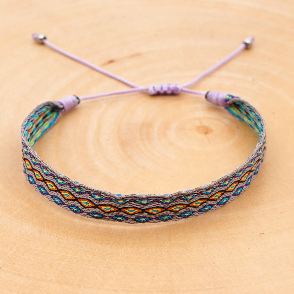 Wholesale Ethnic Style Webbing Lucky Stacking Bracelets Miyuki ACC-BT-Qiqi020