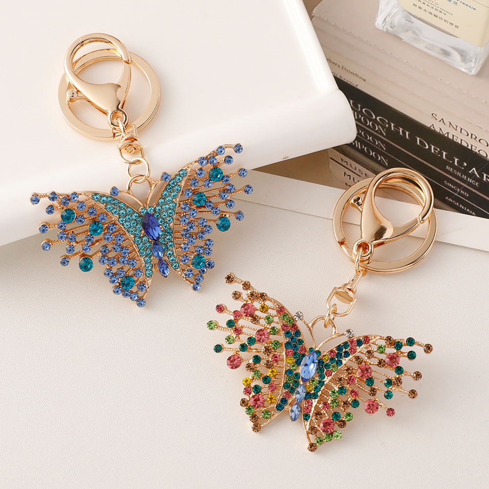 Wholesale Vintage Alloy Diamond Butterfly Metal Keychain ACC-KC-CH056