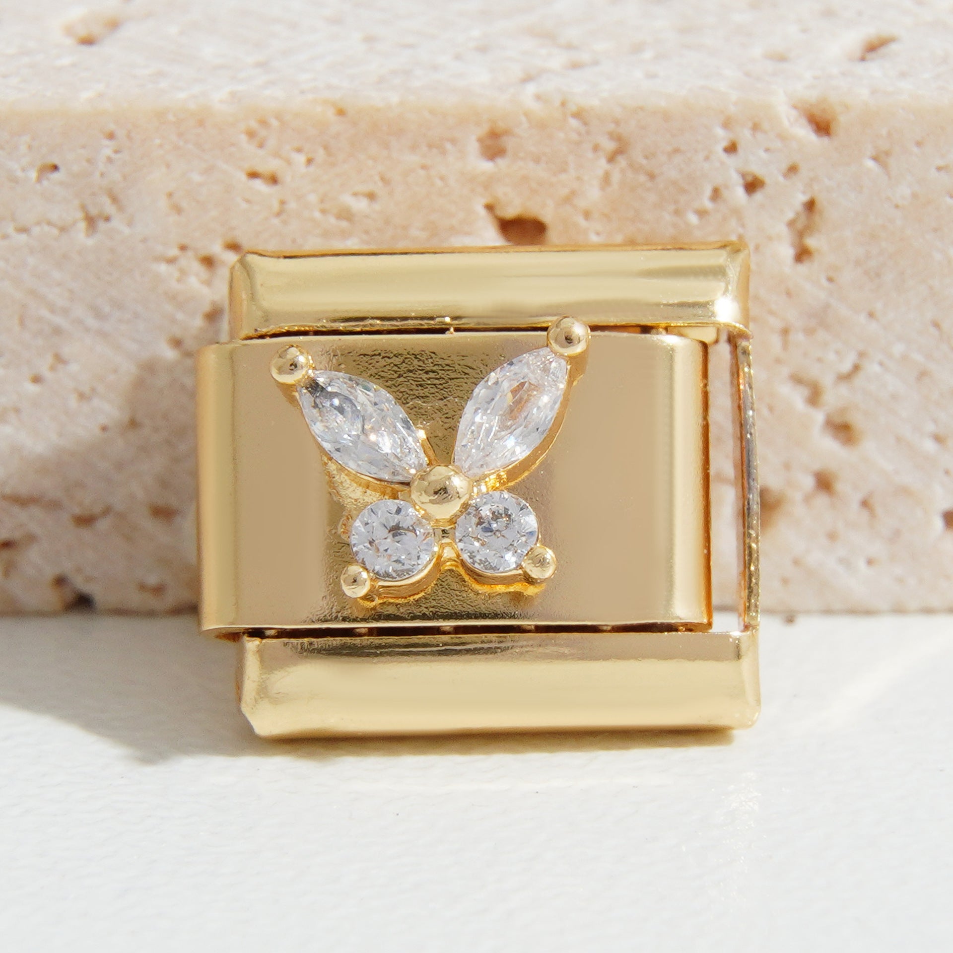 Wholesale  9mm Italian Charm Starter Bracelets DIY square Single Section Creative Stainless Steel Composable Bracelet