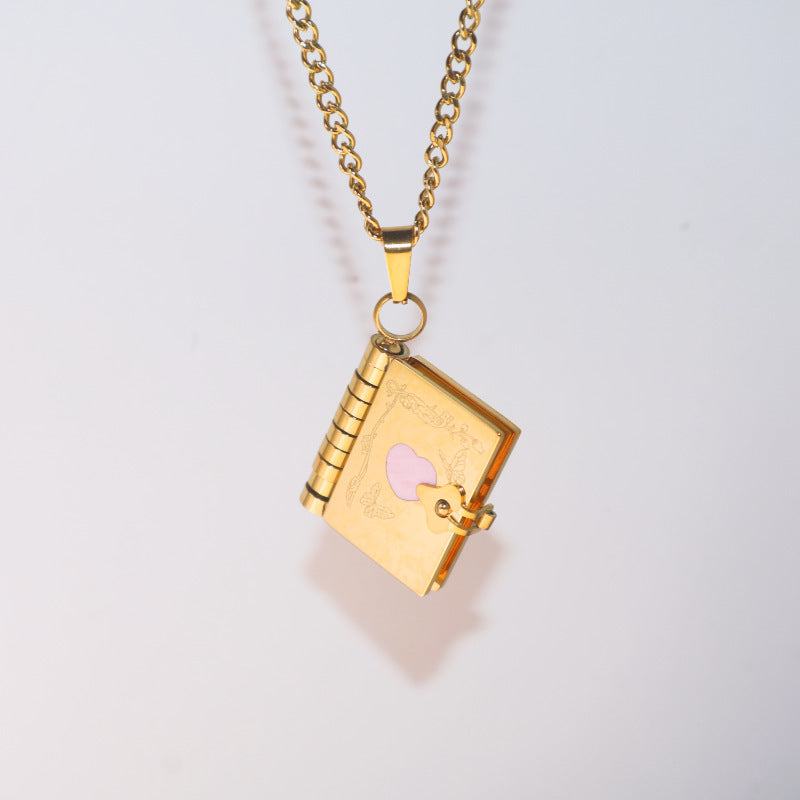 Wholesale Stainless Steel Flying Pigeon Love Letter Envelope Necklace