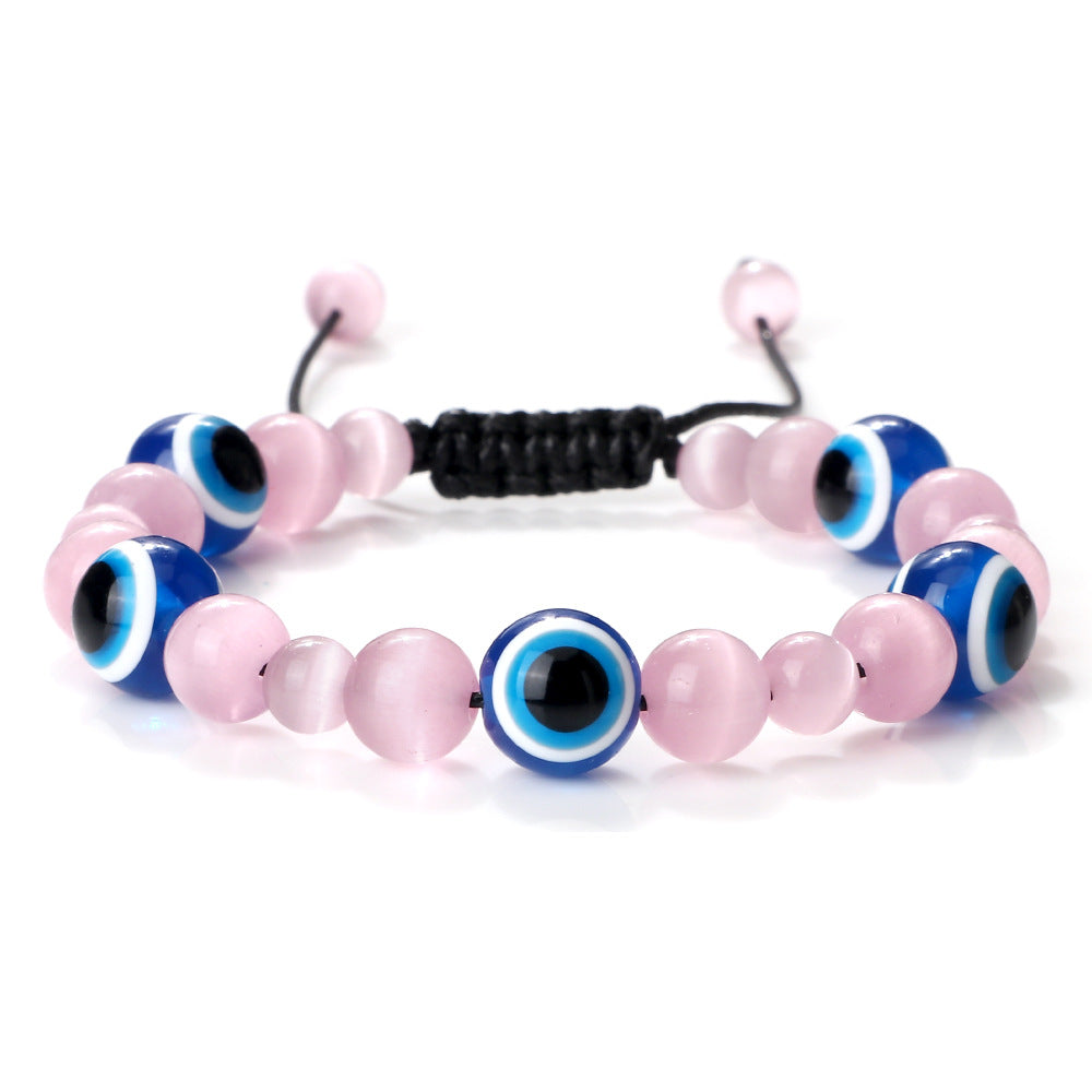 Wholesale Round Bead Devil Eye Braided Bracelet ACC-BT-Xinh004