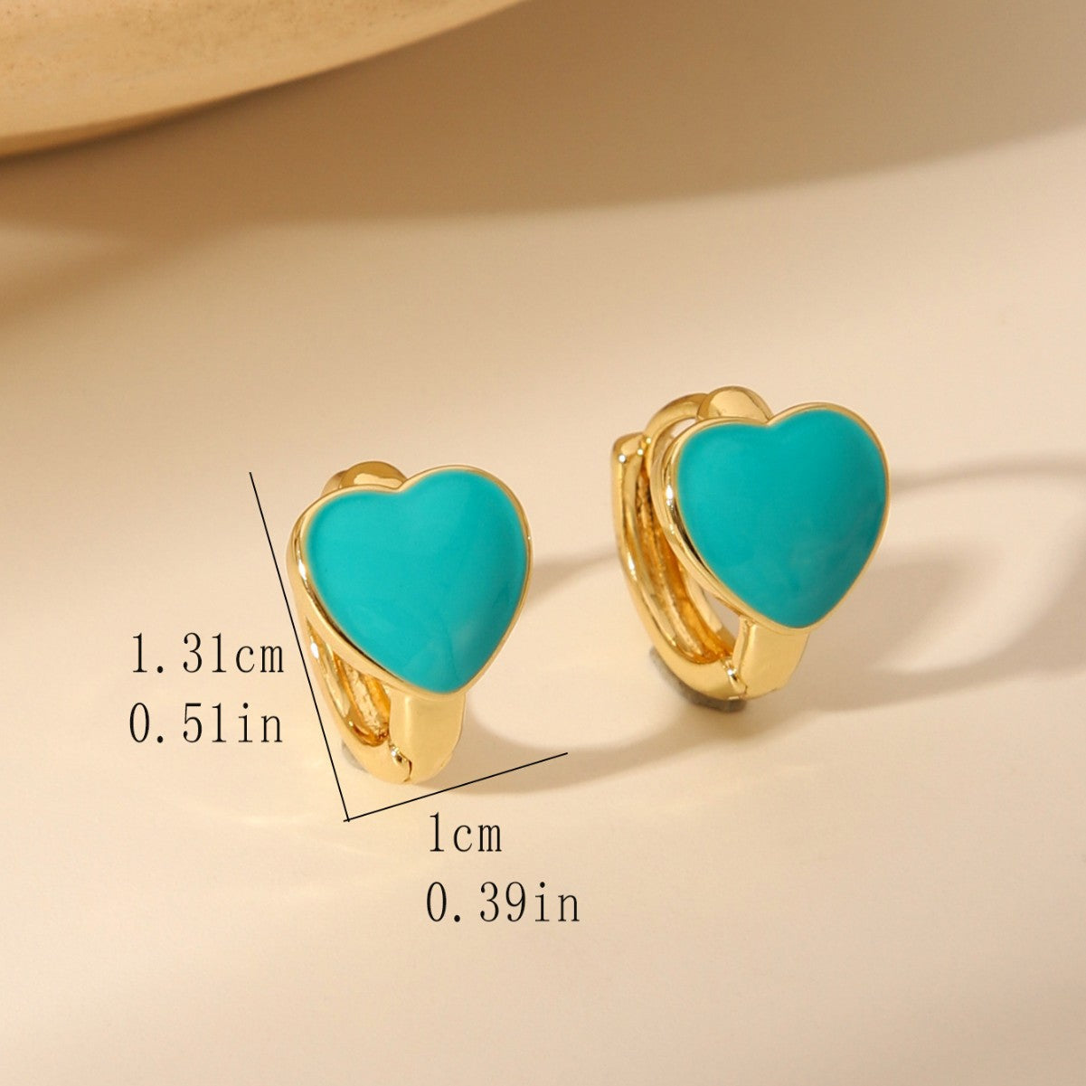 Wholesale Stainless steel gold-plated heart-shaped zircon earrings