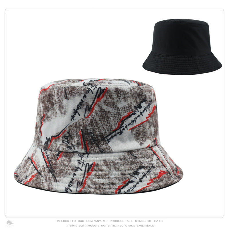 Wholesale Retro Pattern Printed Bucket Hat Double Sided Basin Hat ACC-HT-DaQi001