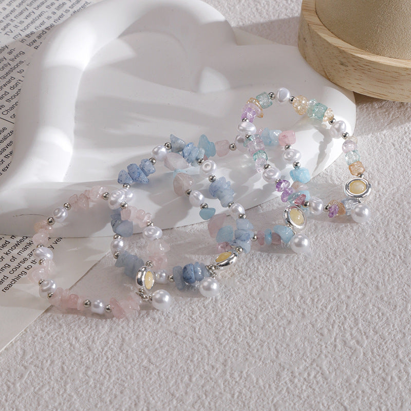 Wholesale Colorful Natural Stone Hand-strung Bracelet