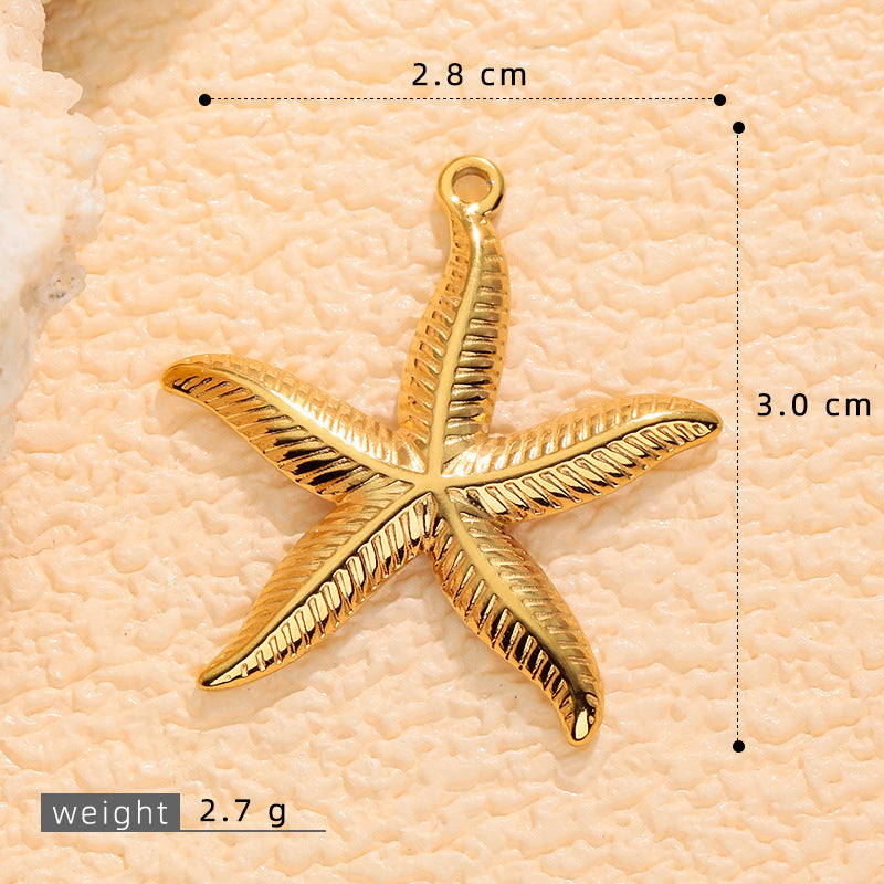 Wholesale stainless steel DIY  five-pointed starfish pendant
