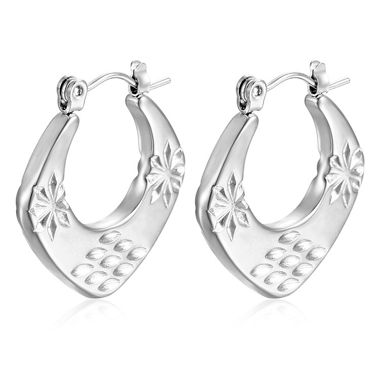 Wholesale Stainless Steel 18K Gold Plated Light Luxury Earrings ACC-ES-MuShan029