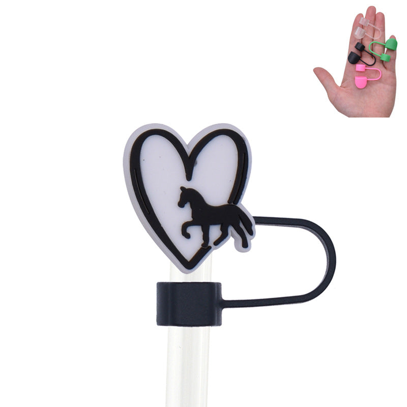 Wholesale Random 100pcs Cowgirl PVC Soft Straw Tube Cap