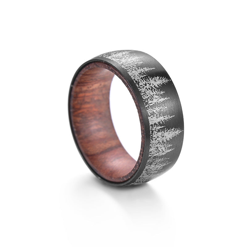 Wholesale  Forest Titanium Steel Ring