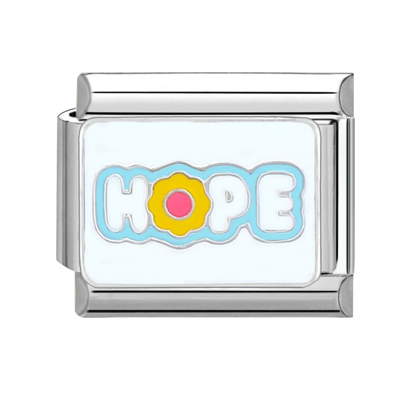 Wholesale Italian Charm Bracelet 9mm DIY Splicing Creative Pattern Stainless Steel Composable Bracelet